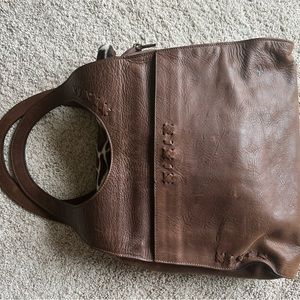 Timberland 100% genuine leather large brown handbag made in Italy